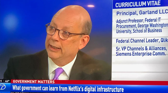 Mike Garland as seen on Government Matters news program.